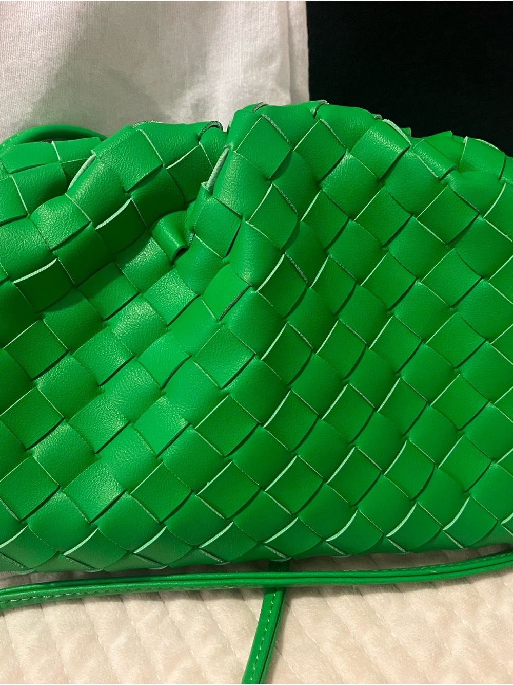 $2900  BOTTEGA VENETA Mini Pouch Clutch in Parakeet and Gold with dust bag - Picture 9 of 16
